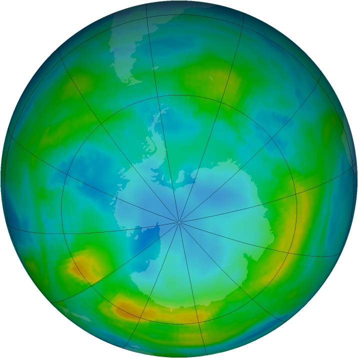 Antarctic ozone map for 14 May 1983
